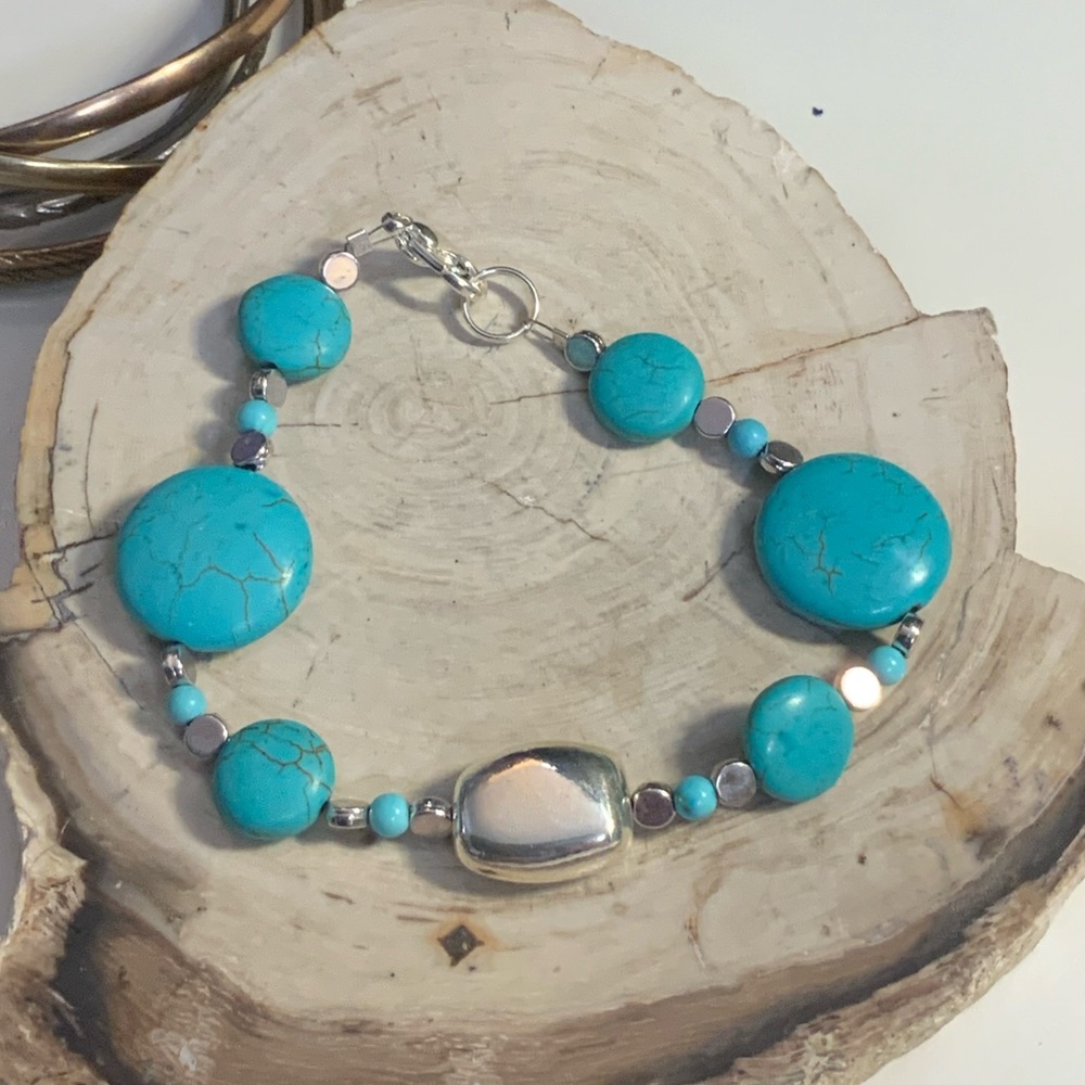 Turquoise and Silver Bracelet